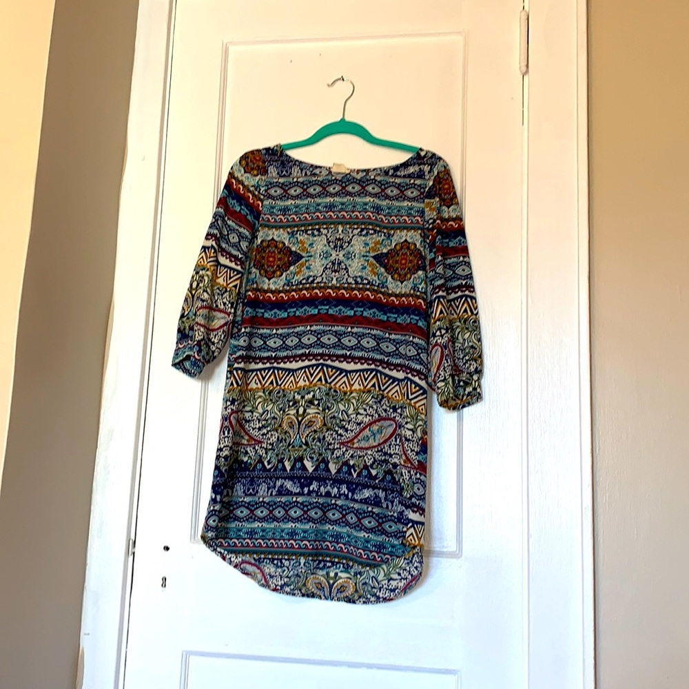 Paisley mini dress.